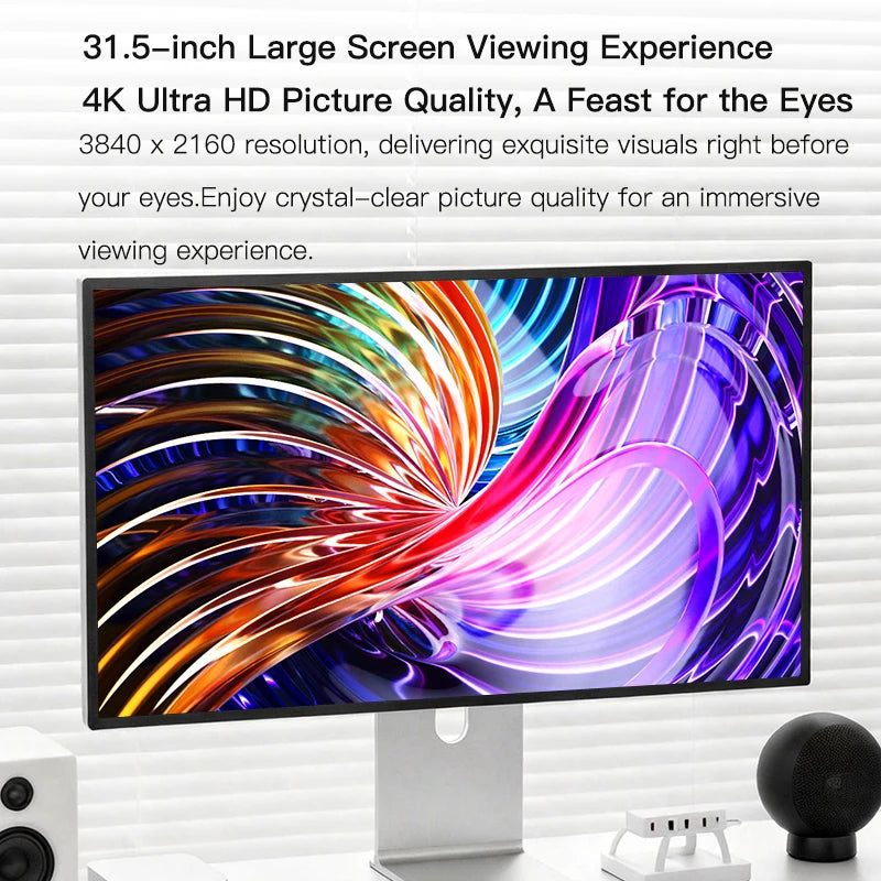 Kuycon 32 INCH Display 2K 4K 5K Resolution 60HZ Refresh LCD Monitors Gaming PC Desktop Monitor