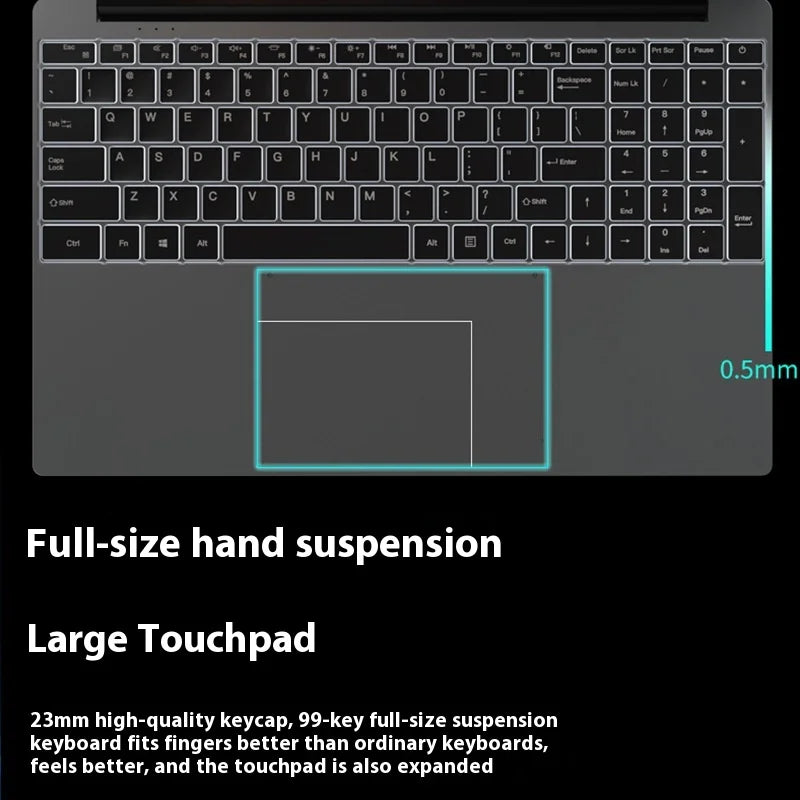 2025 Brand New 2.5K HD 15.6inch N95 Ultra-Thin Laptop Dual Intel High Performance Win 11 OS 1TB for Business Office & Gaming