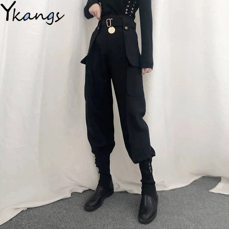 Cute Y2K Striped Pants Women Kawaii Sweet Harajuku Fleece Sports Korean Fashion Sweatpants Girly Basic Cartoon Japanese Trousers