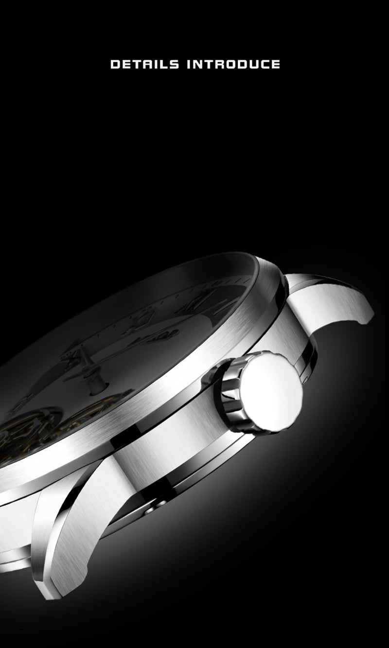 Aesop Men's Double Tourbillon Watch Hand Winding Movement Sapphire Business Fashion Male Mechanical Wristwatches Waterproof 2025