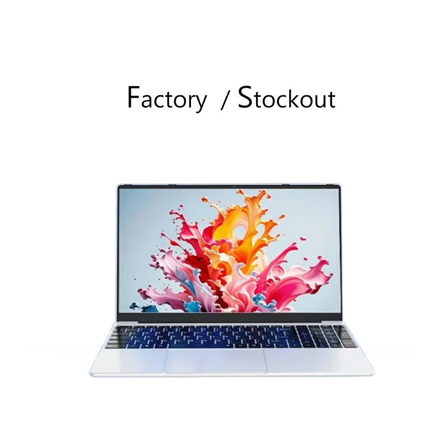 Best-Selling 15.6'' Ultra-Thin Full HD Laptop Factory Discount for Students & Home Use Global Stock Notebook