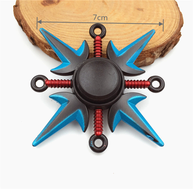 Colorful Metal Fidget Hand Spinner Finger Focus Toy Adult Rainbow Zinc Alloy Ninja Shuriken Sharingan Toys for Adult Bearing Toy