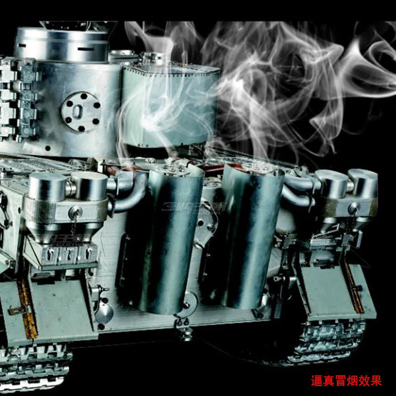 Full Metal Large Tank German Tiger Electric Remote Control Aluminum Alloy Model 2.4G Remote Control M1A2 Chariot