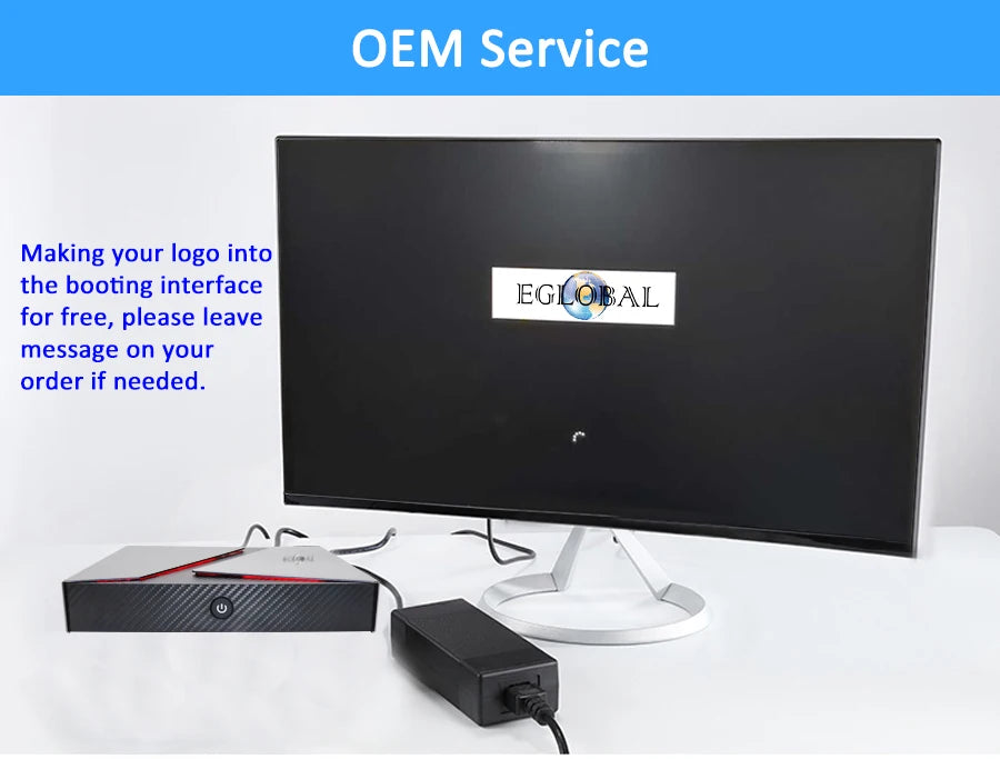 Eglobal Mini PC Core Gen 9th Octa Cores DDR4 64GB with 512GB RAM 6*USB Ports Portable Game Computer Win 10/Linux Mini Gaming PC