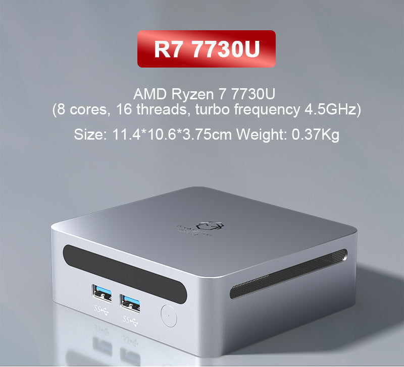 Mini PC CPU AMD Ryzen 7730U 8-core 16 wire mini desktop computer host home gaming laptop business office mini host