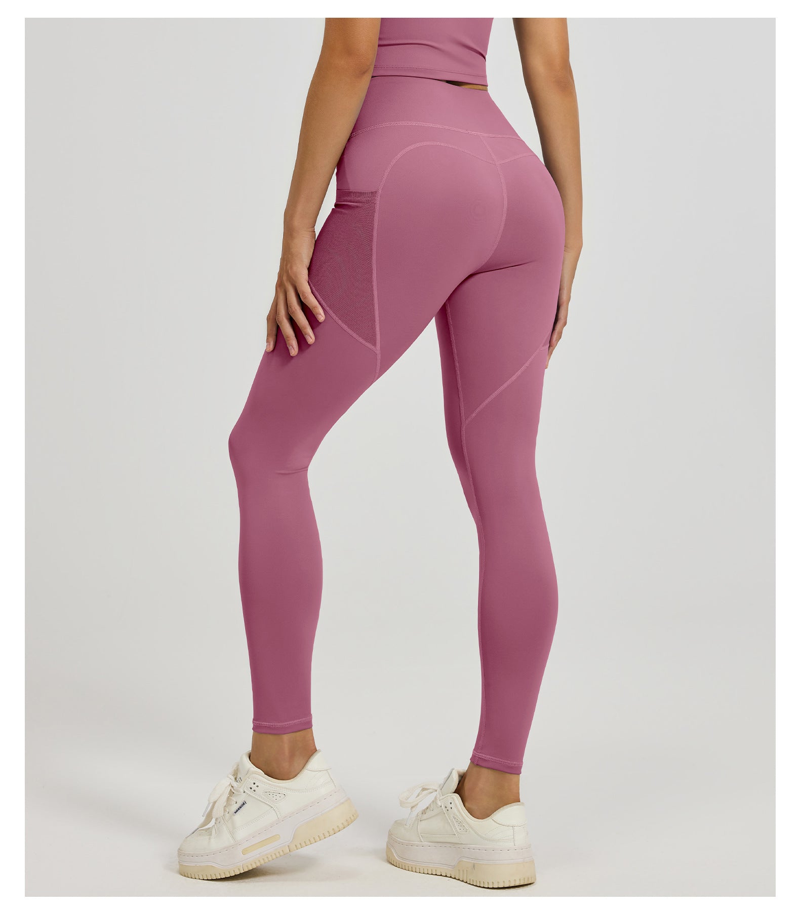 2 Pack Women's High Waisted Sexy Butt Lifting Seamless Solid Color Yoga Leggings Elastic And Breathable Fitness Sports Pants