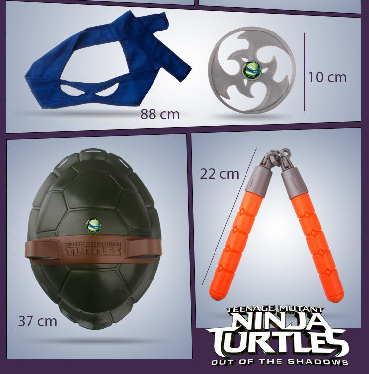 Teenage Ninja Turtles Eye Mask Nunchaku Darts Knife And Knife Can Wear Anime Dress Up Children's Performance Weapons Props