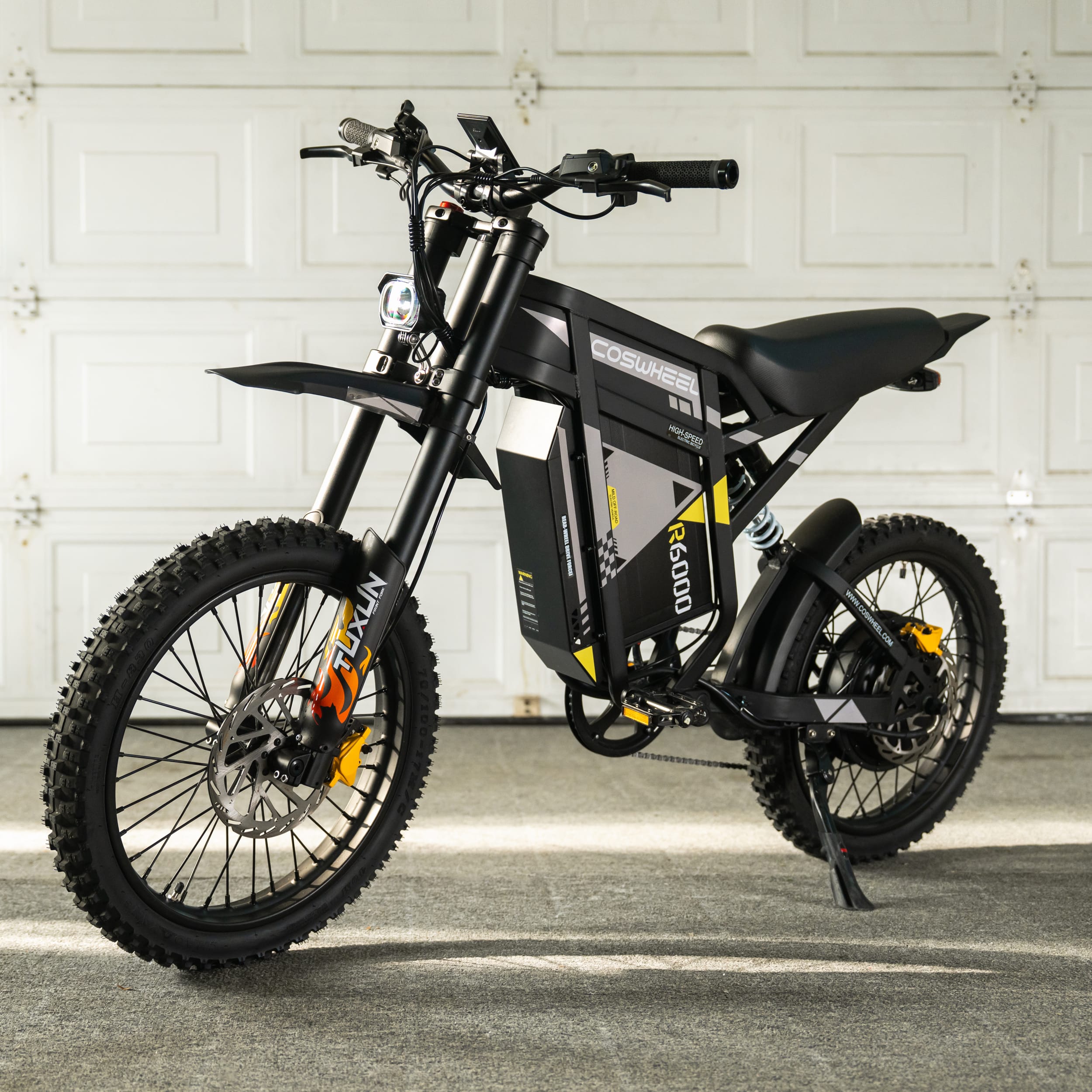 COSWHEEL R6000 Adults Electric Bike 7000W 60V30AH li-ion Battery 88km/h E-Bike with Dual Suspension, Hydraulic Brakes, Off-Road Tires