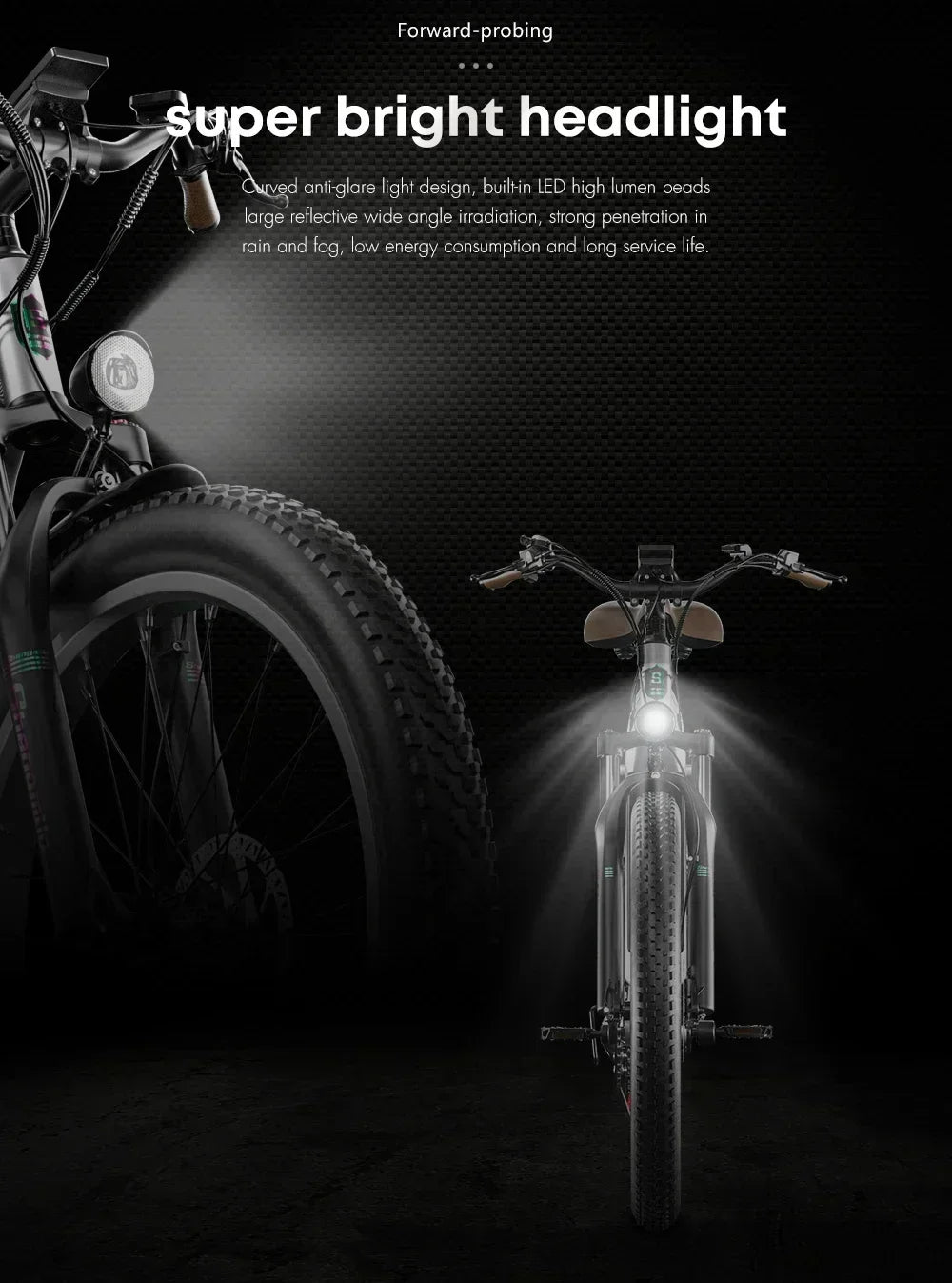 Electric bicycle Shengmilo MX04 1000W Motor 48V 15AH lithium battery Electric Bike 26inch Fat Tire Mountain Off-Road Snow E-bike