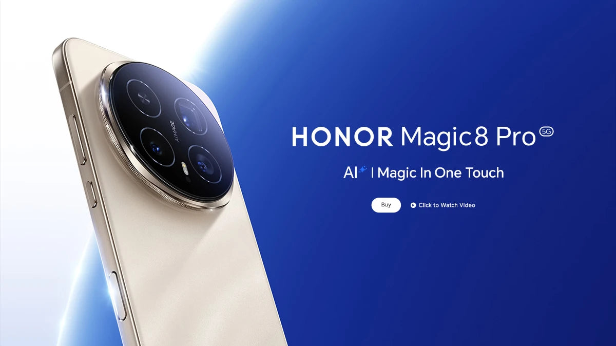Global Version HONOR Magic8 Pro 5G 12GB+512GB 6.71'' 120Hz OLED Display 200MP Cameras 7100mAh 100W SuperCharge