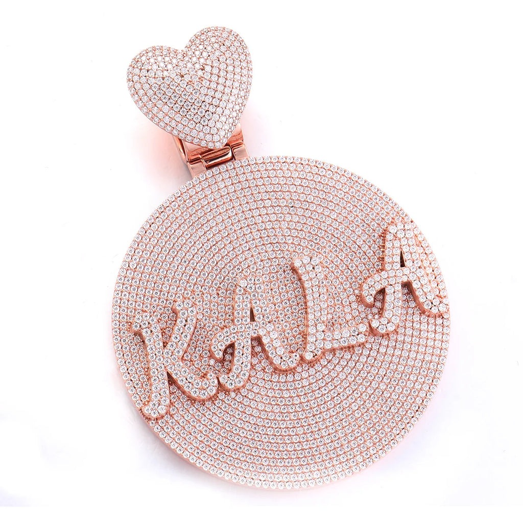 Provence Fashion Miami Rock Custom Pendant S925 Hip Hop Pendant for Men Moissanite Round Shape Pendants