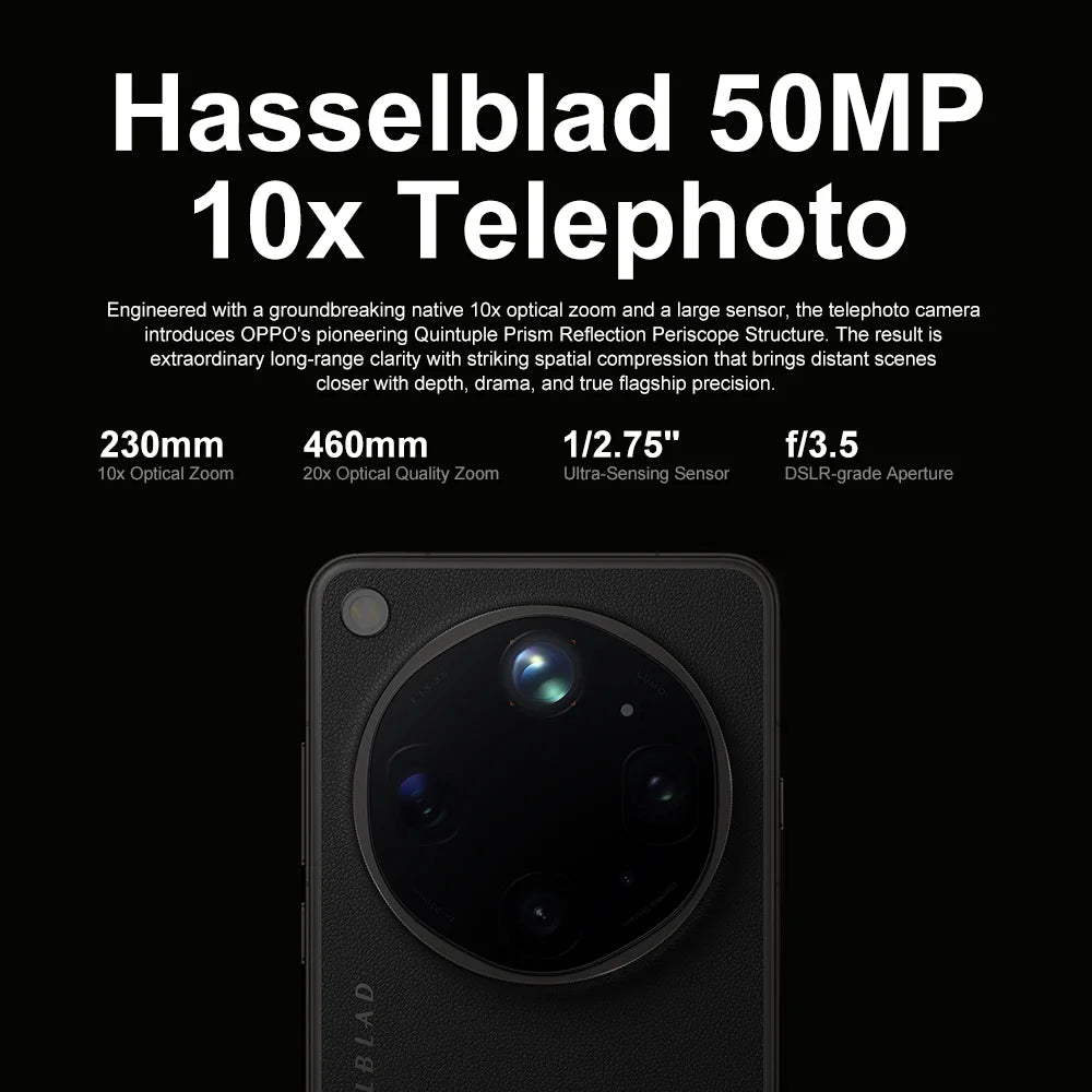 Chinese Version OPPO Find X9 Ultra 5G Smartphone Snapdragon 8 Elite Gen 5 6.82" 144Hz AMOLED Screen 7050mAh Dual 200MP Camera