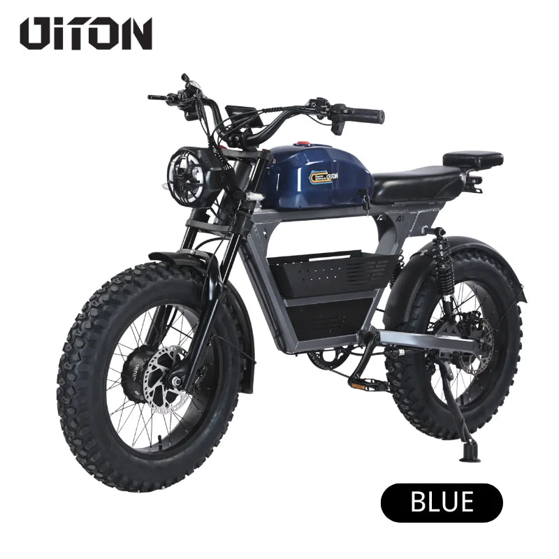 2025 AKEZ All-Terrain Off-Road E-Bike - 3000W Super Dual Motor, 48V 26Ah Battery, 20'' Fat Tires & Full Suspension, Fast Electri