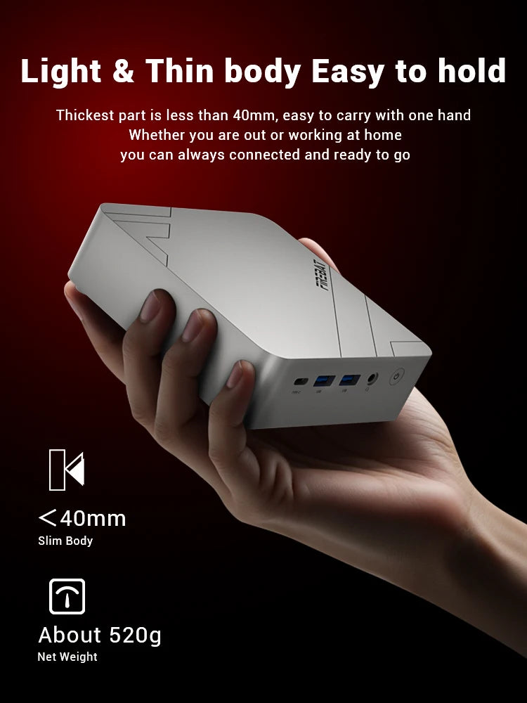 FIREBAT F1 MINI PC AMD Ryzen 5 7640HS DDR5 16GB RAM 512GB SSD WIFI6 BT5.2 Portable Window 11 Pro Gaming Desktop Computer