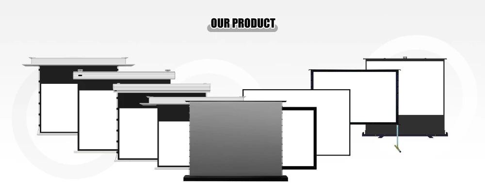 72-120 Inch Motorized Fresnel ALR Floor Rising Projector Screen Ambient Light Rejecting for Normal Throw Projector 3D 8K Image