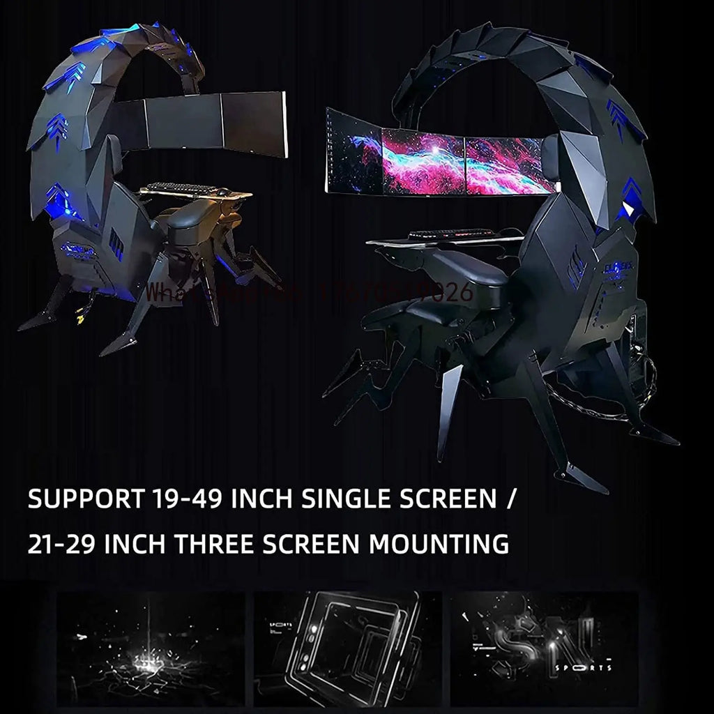 2026-Scorpion Zero Gravity Silla Support High Back Recliner Gamer Revolving Computer with Backrest Adjustable Gaming Chair