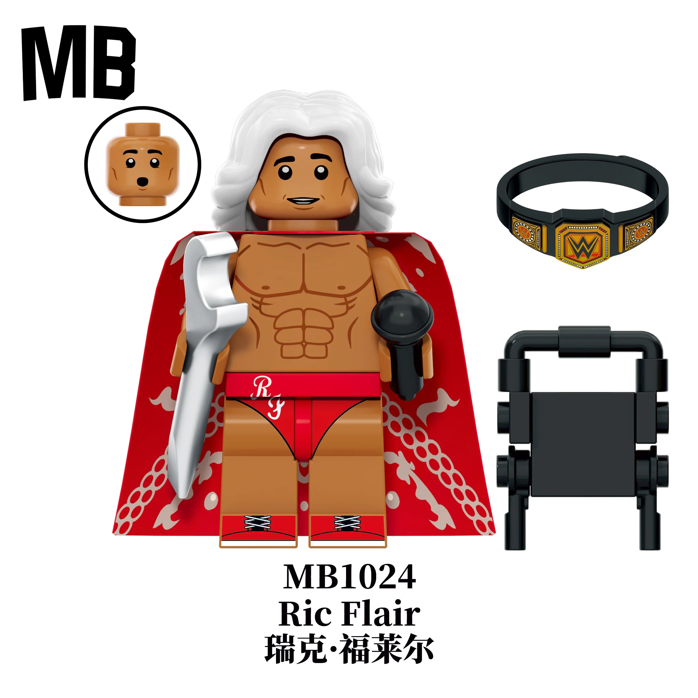 WWE Bricks Action Figures Wrestler Championship Gold Belt Characters Building Blocks Occupation Wrestling Gladiators Toys Gifts