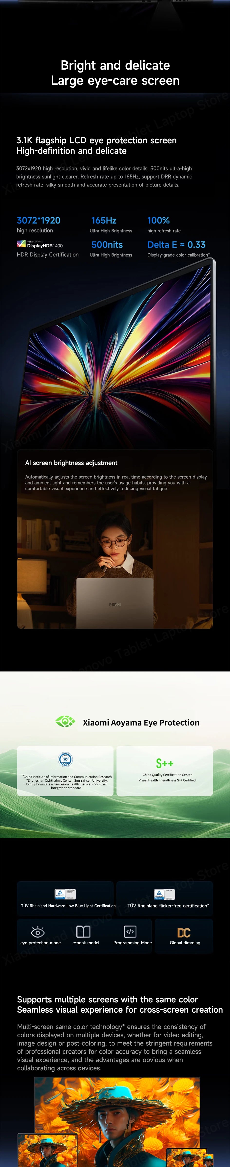 Xiaomi Laptop Redmibook Pro 16 2025 16" 3.1K 165Hz Intel Core Ultra5/Ultra7 32GB RAM 1/2TB PCIe 4.0 SSD 140W Supercharged Laptop