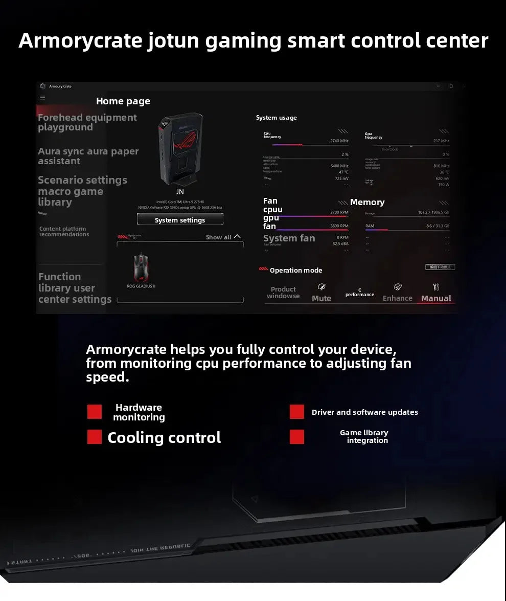 Ultra 9-275HX 32G 2TB 5080 e-sports game mini mini host AI desktop computer