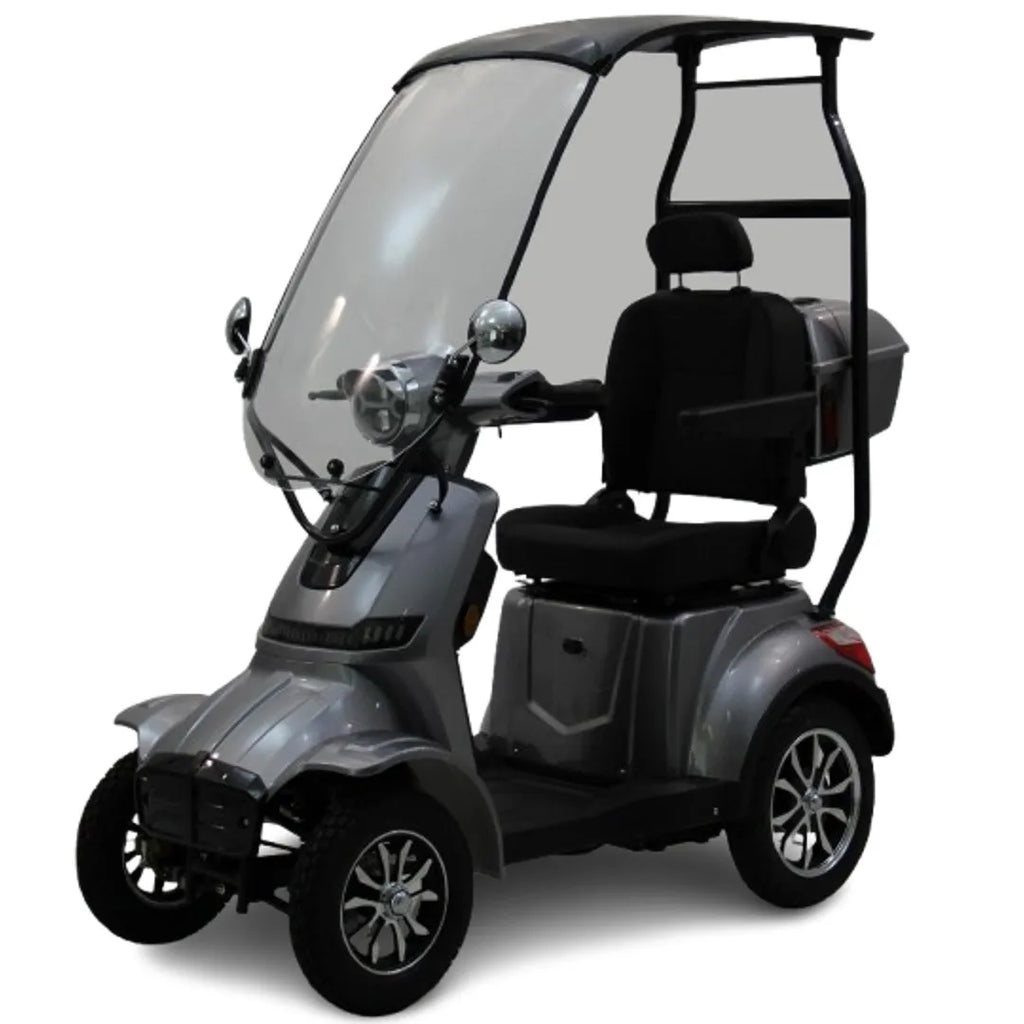 Modification Hot-selling 4-Wheel Electric Mobility Scooter with Canopy Roof Max 25km/h Long Range Outdoor Travel for Adult