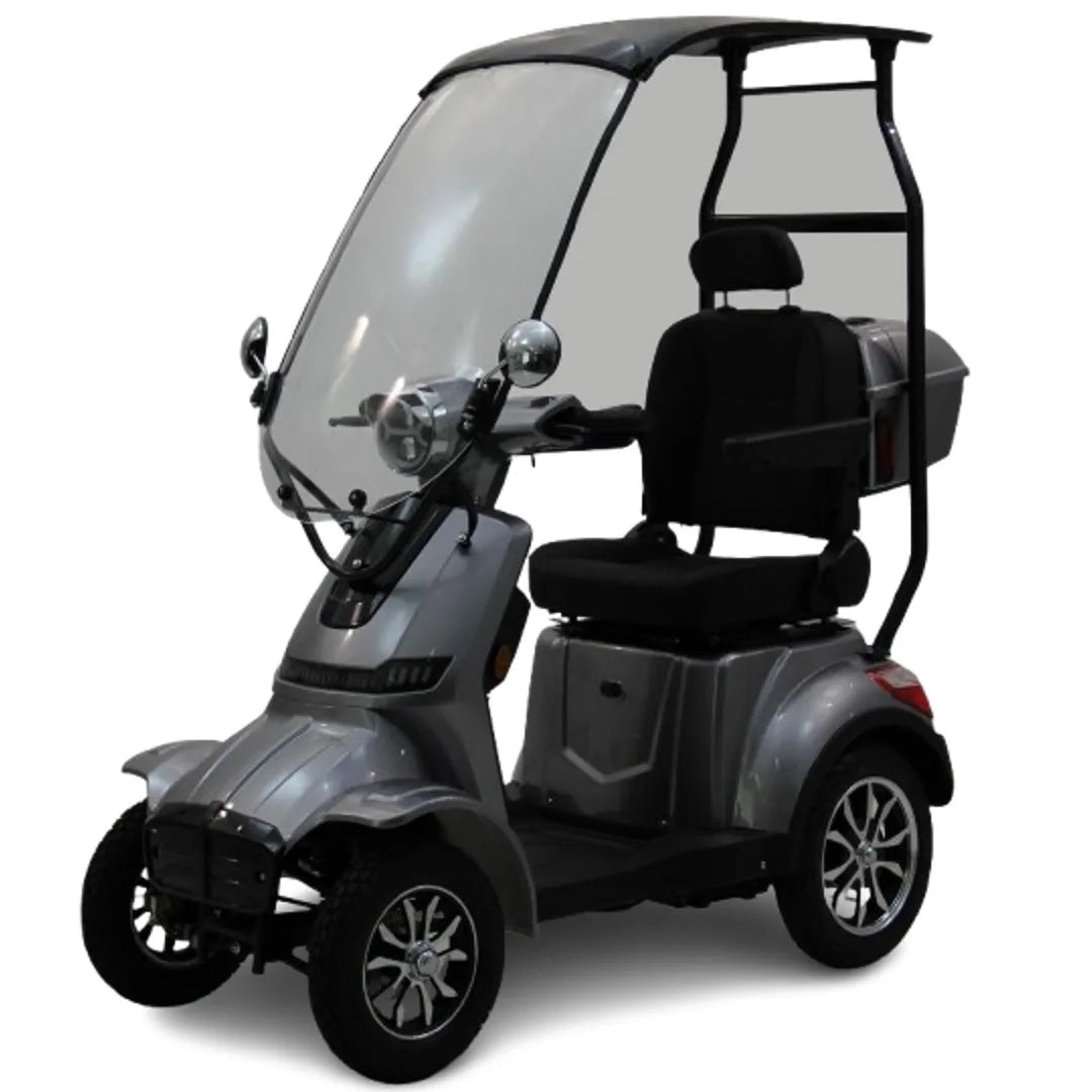 Modification Hot-selling 4-Wheel Electric Mobility Scooter with Canopy Roof Max 25km/h Long Range Outdoor Travel for Adult