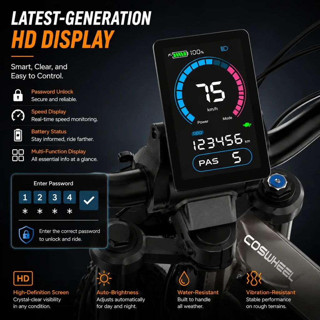 Electric Dirt Bike for Adults 9000W Motor Electric Motorcycle New In 50 MPH High-Speed E-bike Battery 72V 40AH Off-Road E Bike