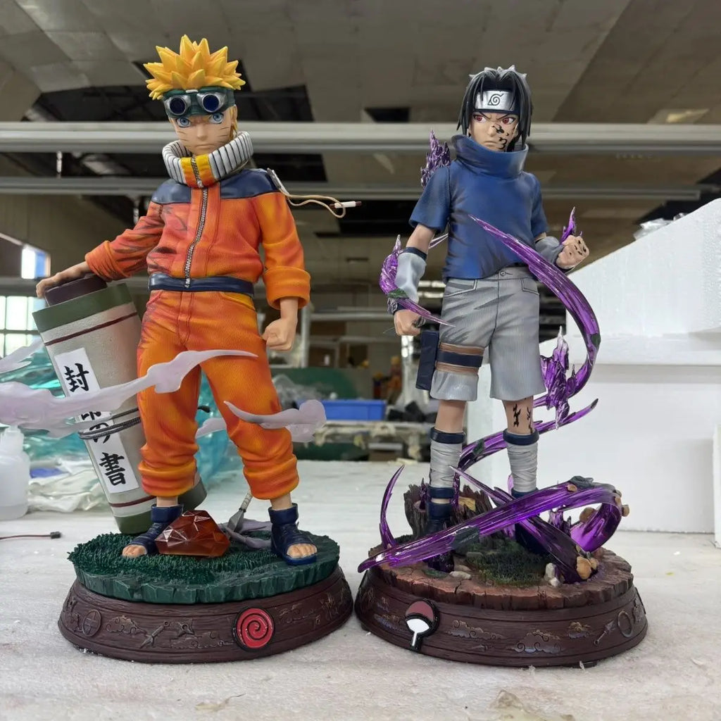 45cm NARUTOT Figure Uzumaki Naruto Uchiha Sasuke Standing Posture High-end Collection Model Customized Decorate Holiday Gift Toy