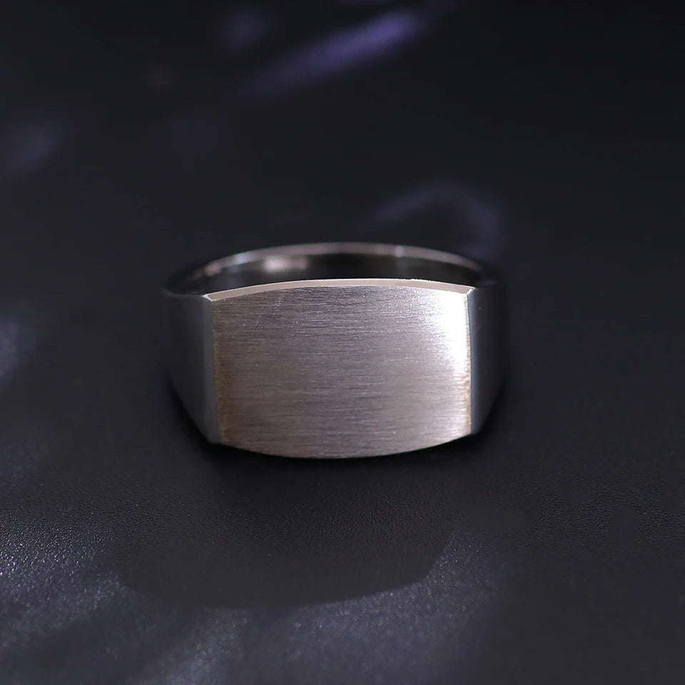 Provence Satin Finish Ring for Men 10K14K SolidGold Gradient band Minimalist Punk Wedding Parties Jewelry Personalized Custom