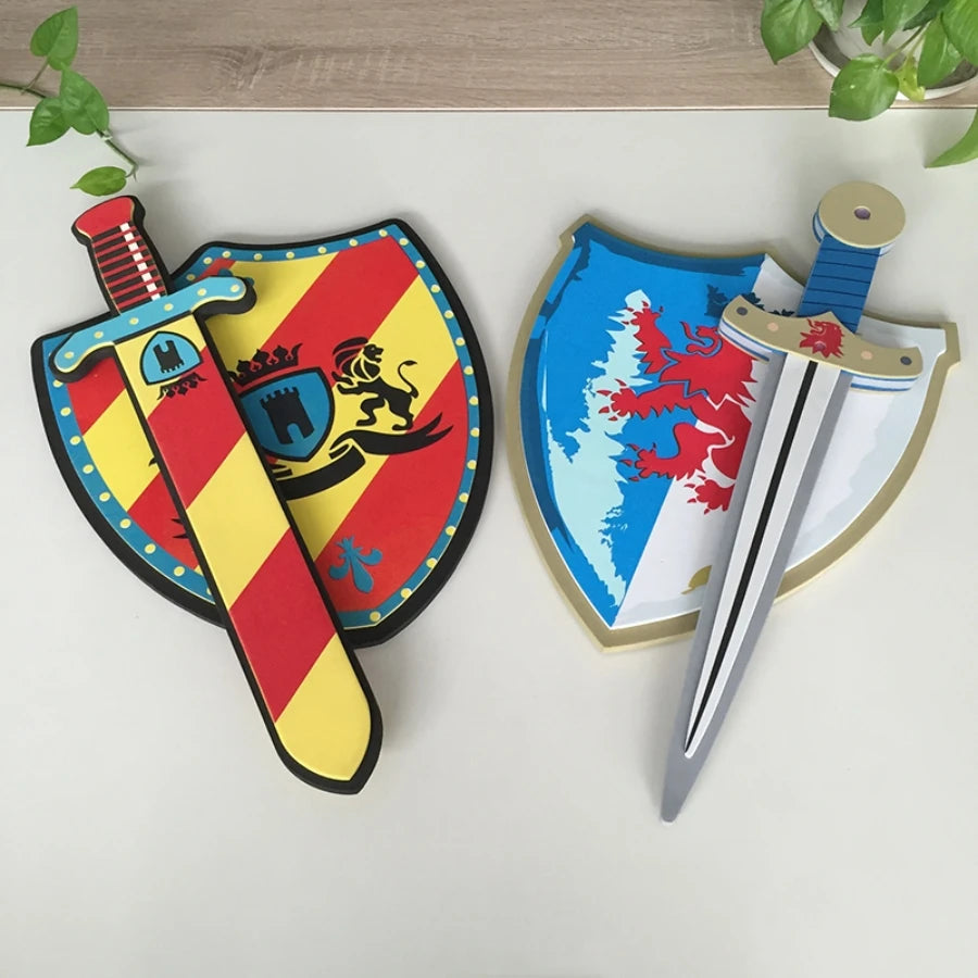 Anime Pirate Series Cosplay Foam Swords and Shields Playset, Medieval Combat Ninja Warrior Weapons Costume Role Play Accessories