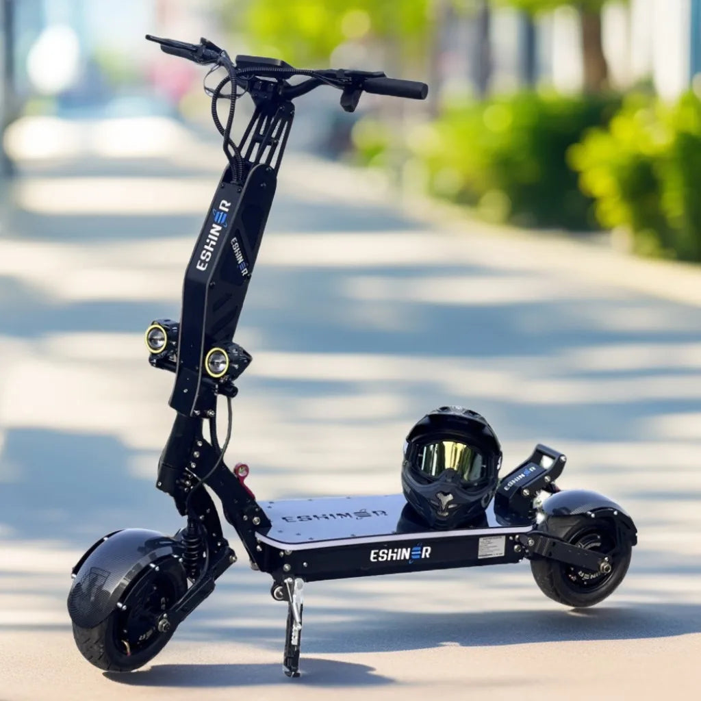 NFC Start 72V 15000W 150A 180A Fast Speed 110-140KM 70-90Mile Electric Scooter 16 Inch Fat Tire E Scooters with Steering Damper