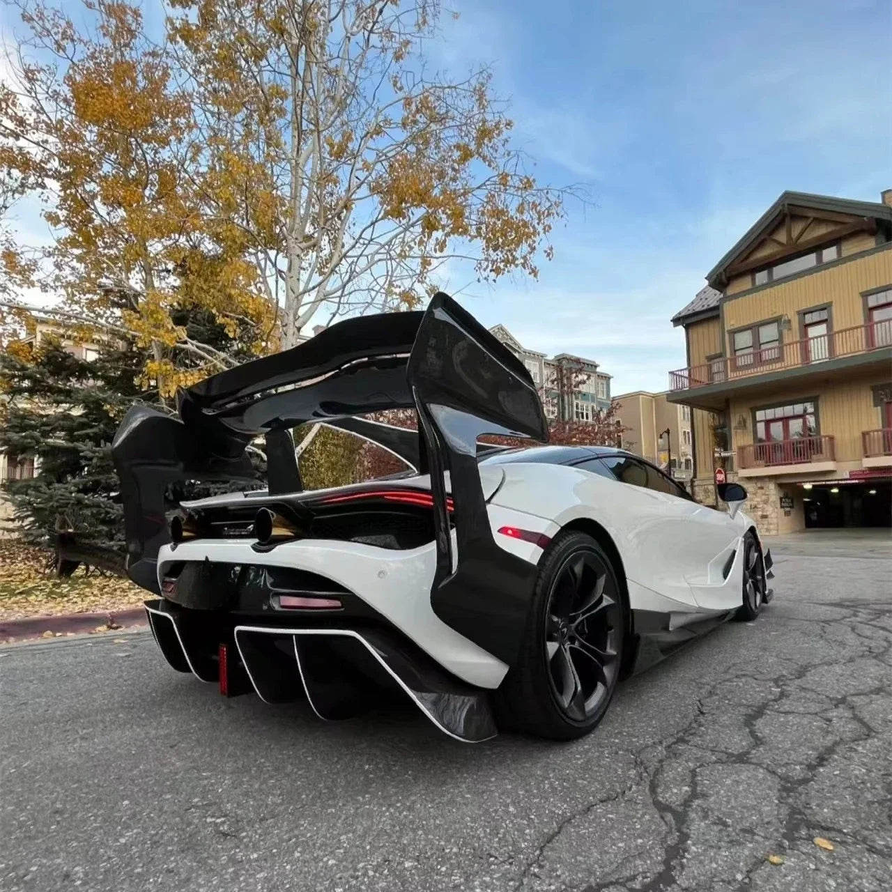 For McLaren 720S Carbon Fiber Body Kit 720S Upgraded Senna GTR-style Front Bumper Hood Spoiler Diffuser Carbon Fiber Body Kit