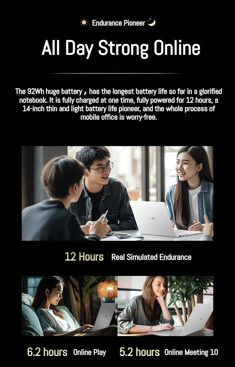 HONOR MagicBook Pro 14 2025 Laptop Intel Core Ultra 5 225H 32GB 1TB 14.6" Inch 3.1K 120Hz Gamer Computer PC Notebook Ultrabook
