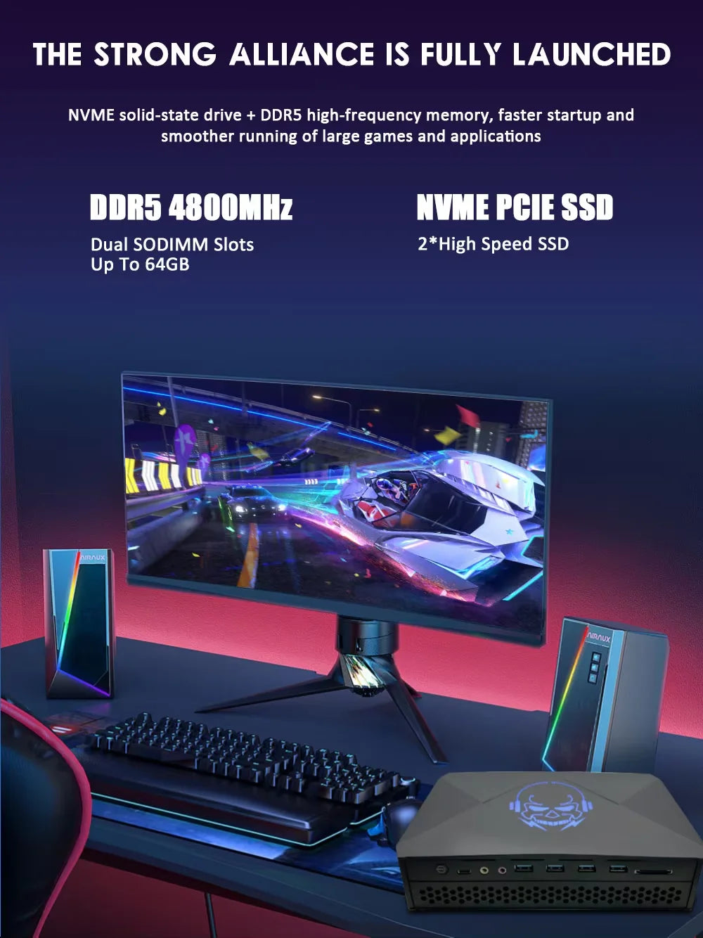 12th Gaming Mini PC Intel Core i9 12950HX i7 12650HX NVIDIA GeForce RTX 3060 12G  i7 13700H GDDR6 DDR5 NVME Windows11 Pro Wifi6