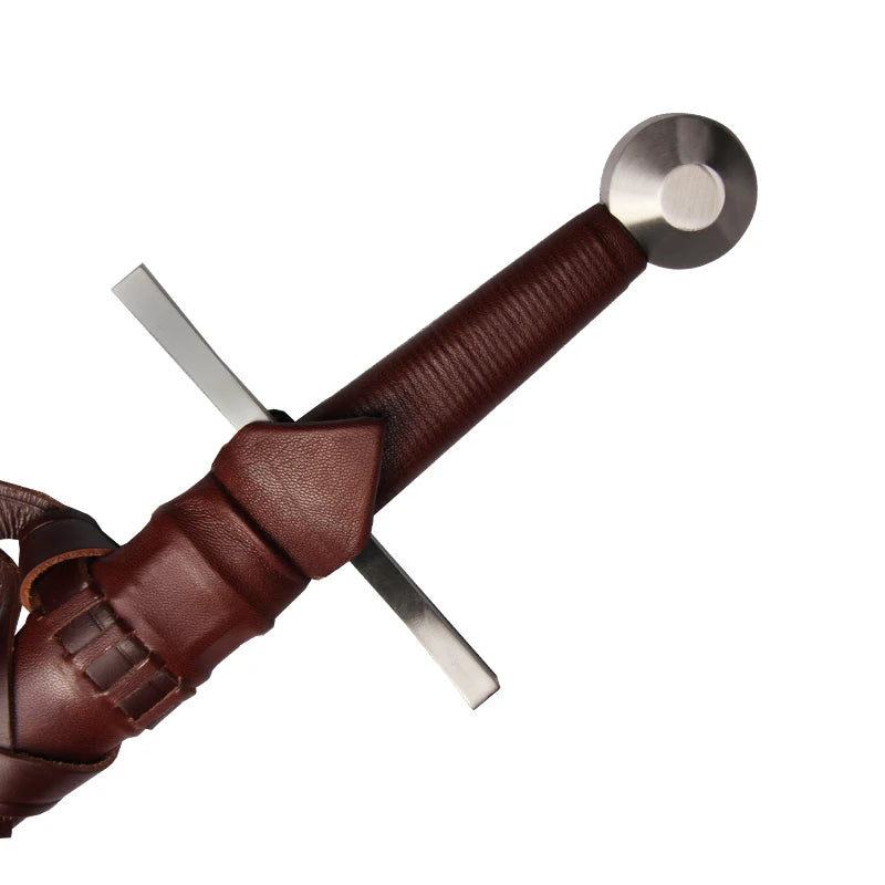 Medieval Sword Replica, Spring Steel,European Sword, Professional Training Sword, Genuine Cowhide Sheath,Arming / Knightly Sword