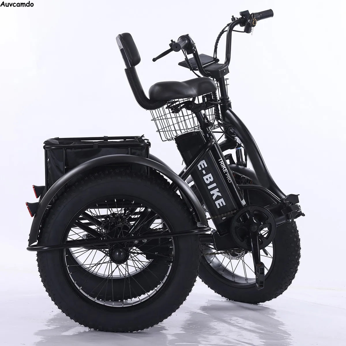 Off-road Electric Cargo Trike 20x4.0 Fat Tyre Foldable 3 Wheel E-Bike 150kg Max