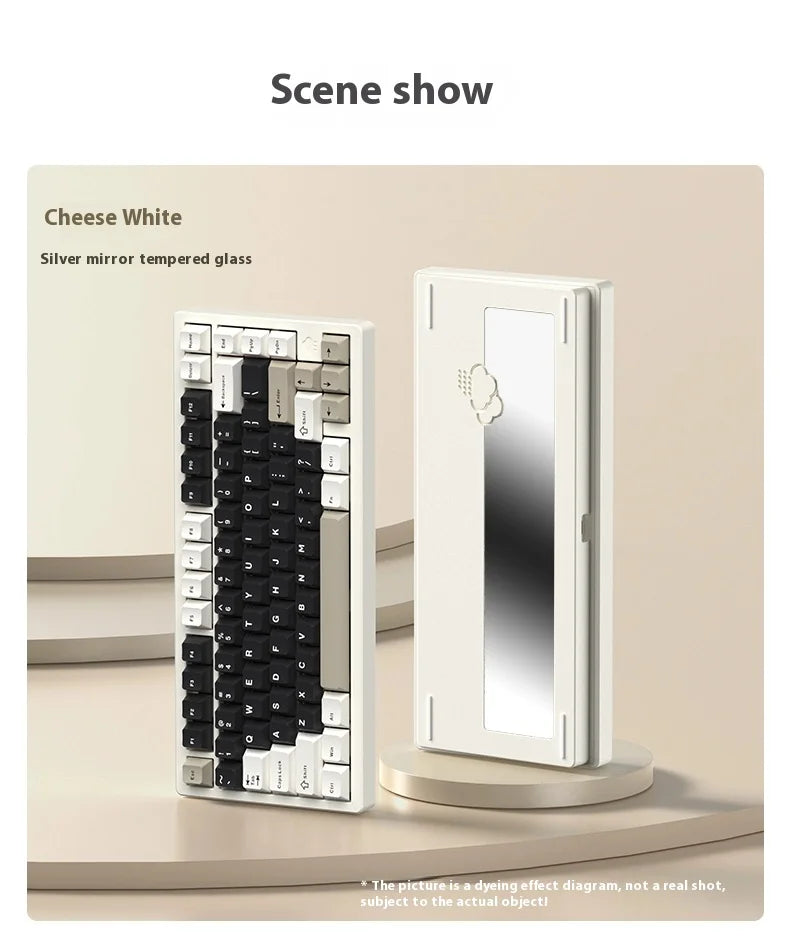 In Stock RAINY75 Mechanical Keyboard Hot-swap Aluminium Alloy Tri Mode RGB GASKET Gaming Keyboards Laptop Accessories custmgifts