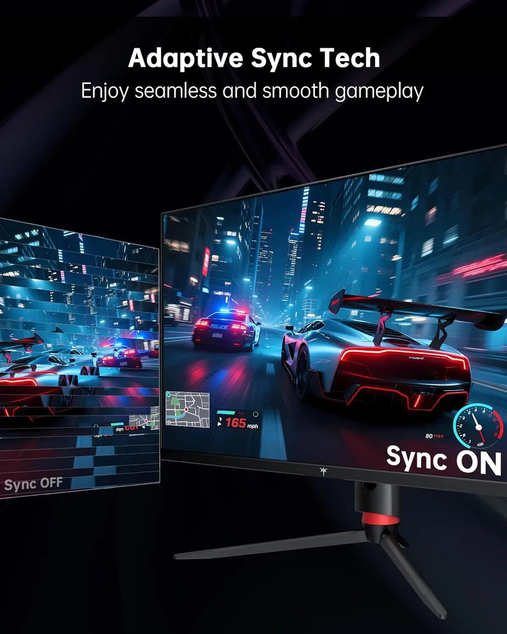 32 Inch 4K Gaming Monitor, 165Hz UHD (3840x2160P) Fast IPS Screen, 1ms (MPRT), Adaptive Sync, 3000:1 Contras