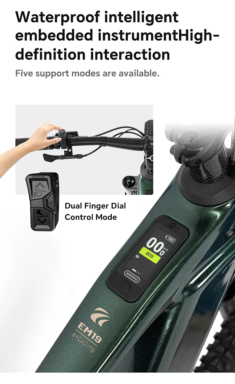TWITTER EM19 Carbon FiberElectric assistance Bike 250W36V/48VNew21700Battery E-bike M6100 12S Adult All-Terrain Electric Bicycle