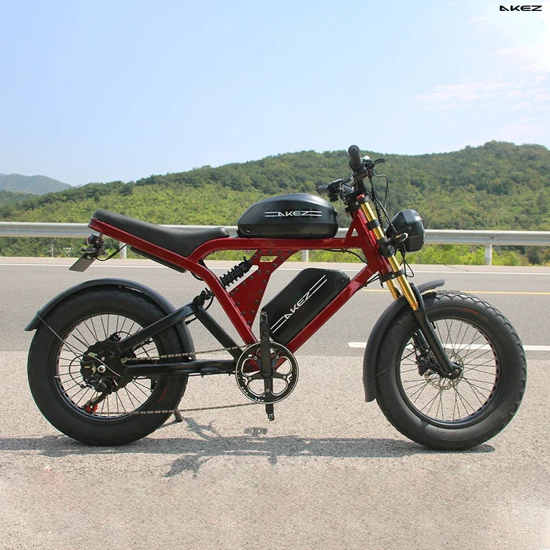 US Stock | AKEZ 52V 1500W E-Bike for Adults, 55Ah Battery, Long Range Powerful Electric Bicycle Aluminum Alloy Frame