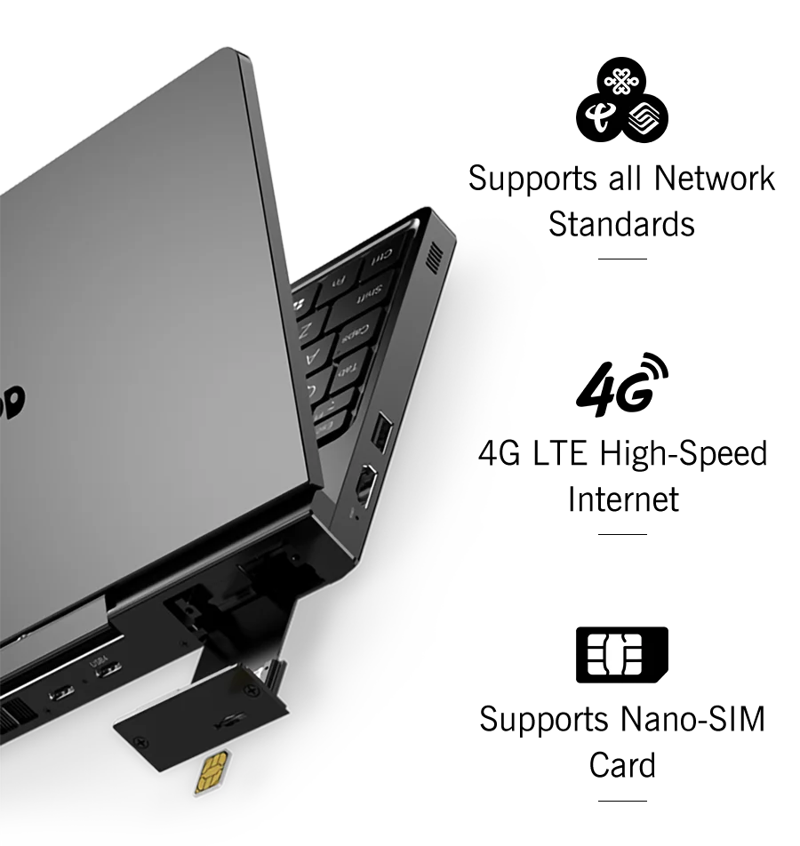 Hot Original GPD Pocket 4 8.8-inch AMD AI 9 HX 370 64GB RAM Portable Mini PC 2TB NVMe flipped 180° Laptop Computer for business