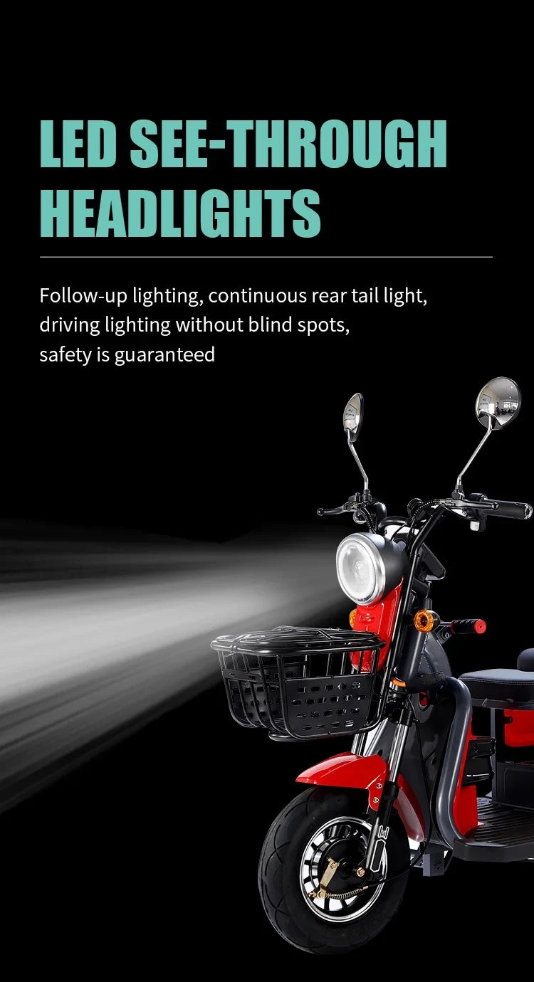 D185 Multi-color Selection New Design Electric Three-wheeled Motorcycle Passenger Carrying Cheap 3-wheeled Battery Electric Tric