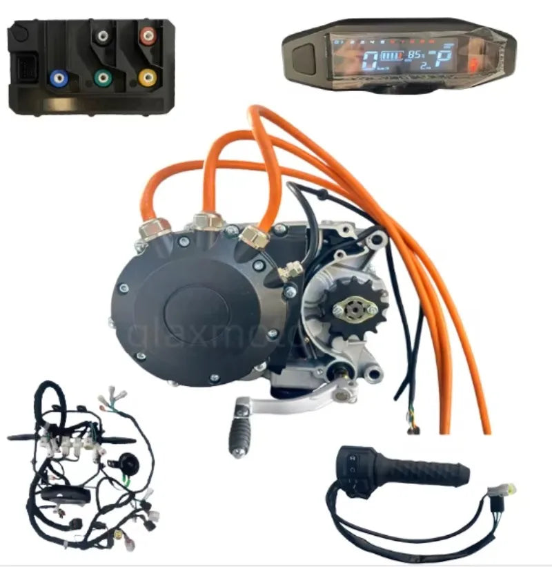 72V 8000RPM intermediate drive motor with clutch for electric motorcycles and electric off-road vehicles