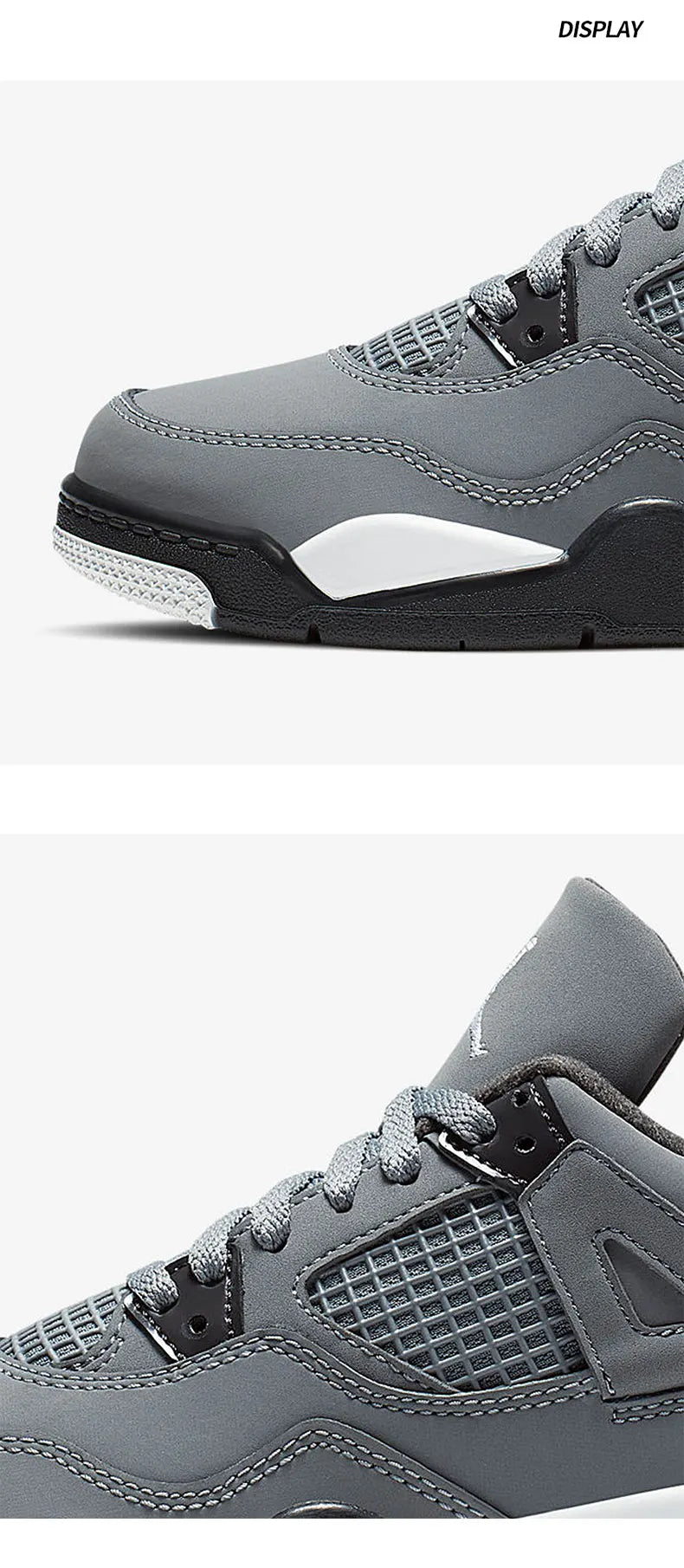 Nike genuine AIR JORDAN 4 RETRO (PS) replica children's sports shoes BQ7669-007