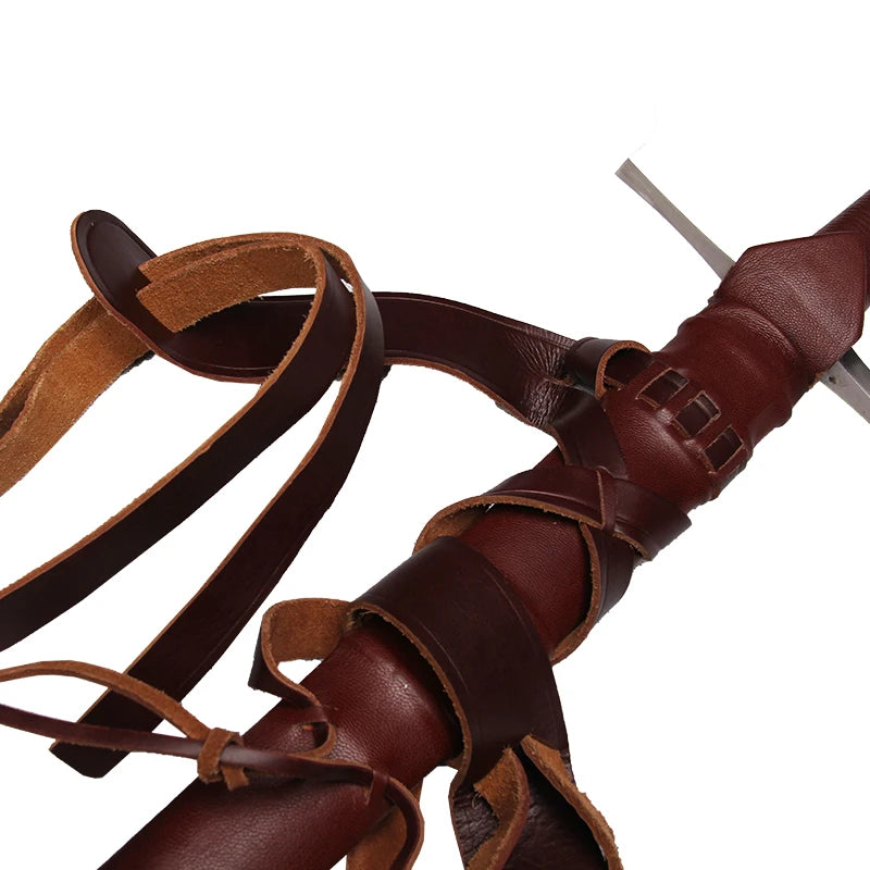 Medieval Sword Replica, Spring Steel,European Sword, Professional Training Sword, Genuine Cowhide Sheath,Arming / Knightly Sword