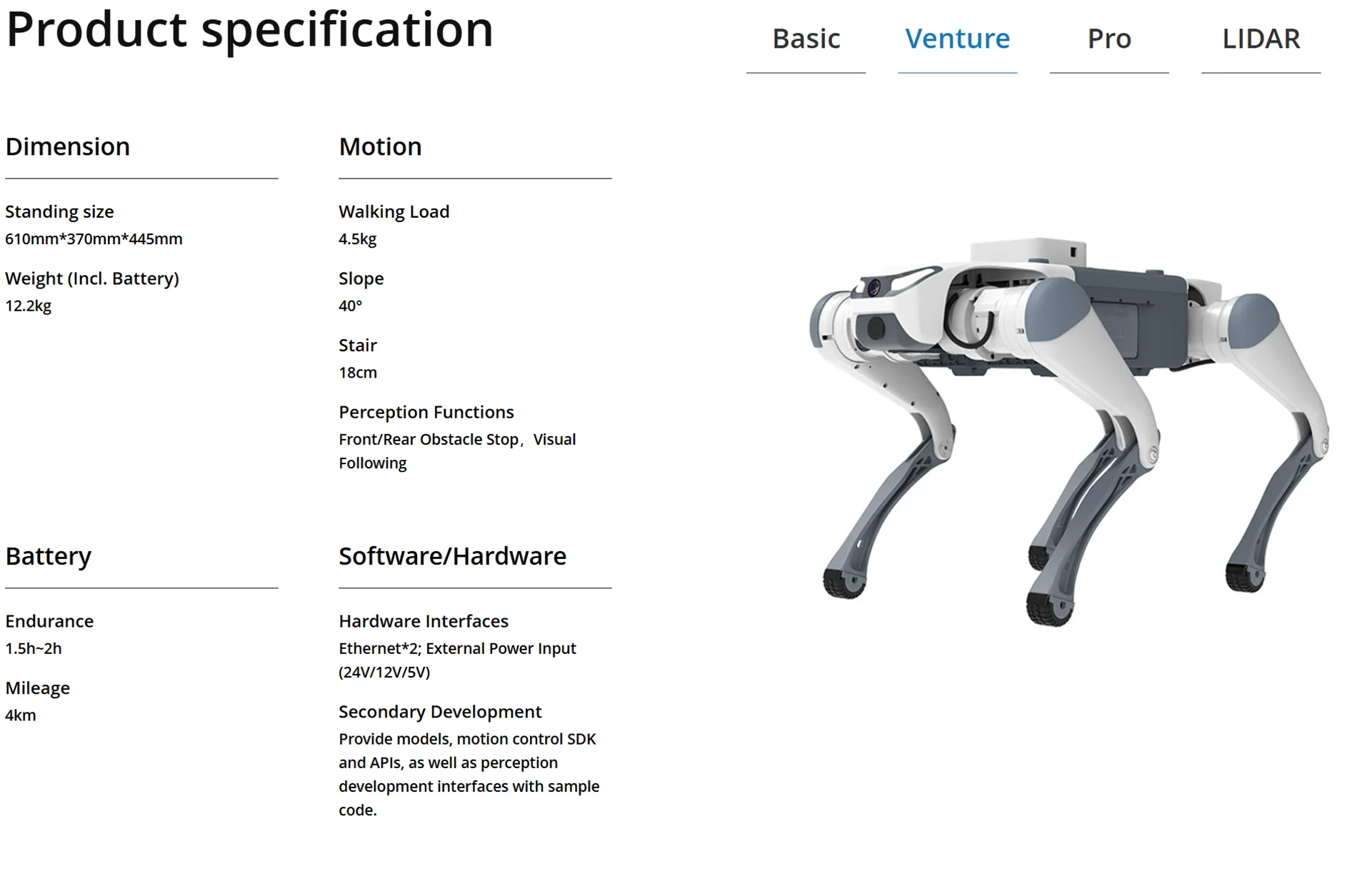 DEEPRobotics Jueying Lite3 Intelligent quadruped bionic robot, electronic robot dog