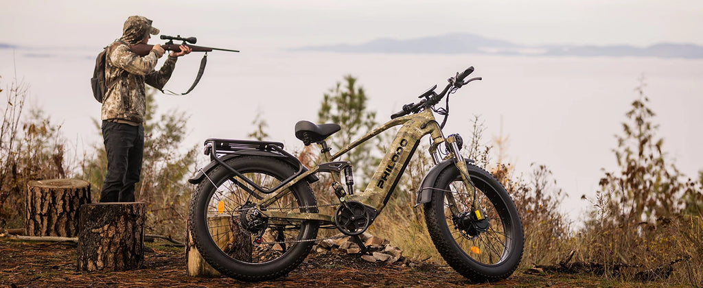 Electric Bike for Adults, 5000 Dual Motor E-Bike, 60V 32AH Long Range Dirt Bike, Fat Tire Hunting Ebike for All Terrain, Full Su