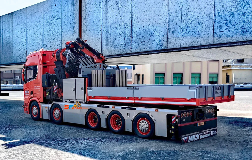 F1650 RC Crane R650 RC Truck 10x10 1/14 Metal Hydraulic Crane Truck Model Advanced Engineering Machinery RC Car Toy