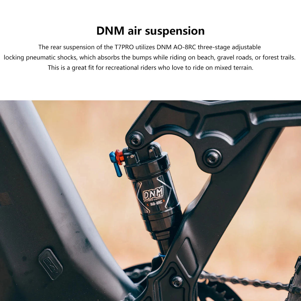 Vitilan T7PRO Full Suspension Mountain E-bike for Adults 1600W Peak Brushless Motor 35mph 52V20Ah E-Bike 90 Nm Electric Bike