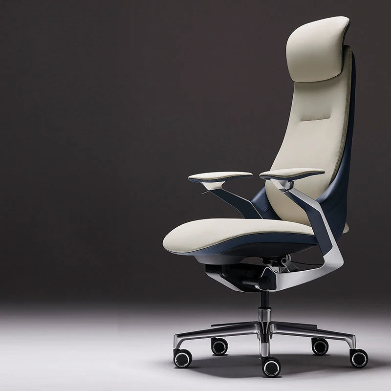 Computer Relaxing Office Chair Ergonomic Mobile Wheels Leather Office Chair Backrest Modern Sillas De Oficina Library Furniture