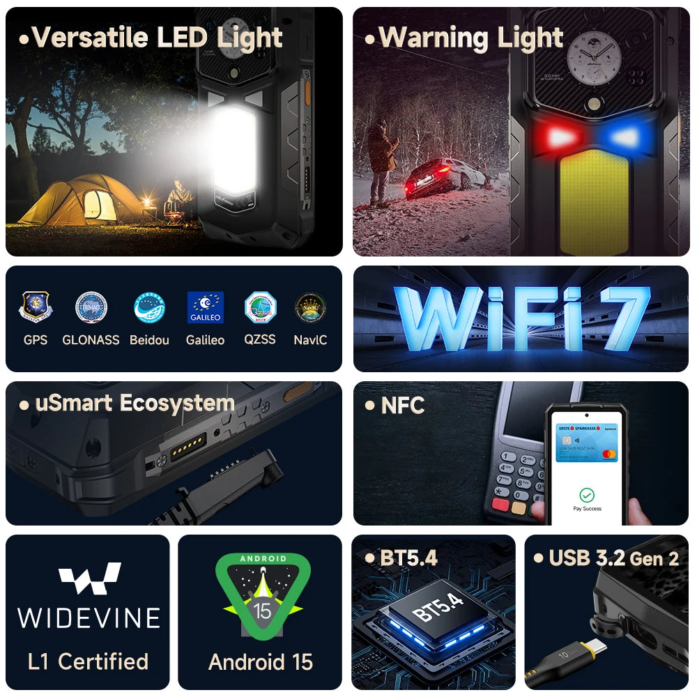 World Premiere Ulefone Armor 29 Ultra 5G AI Rugged Phone Dual Screen Dimensity 9300+21200mAh 120Hz 1TB ROM 64MP, NFC, Android 15